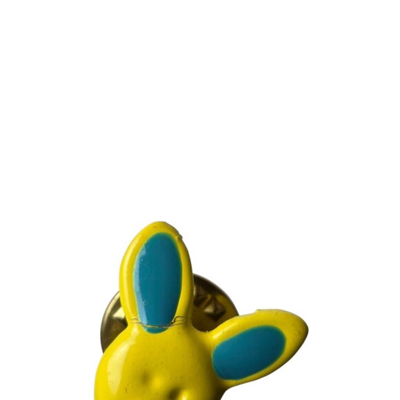 Vintage Yellow Metal Easter Bunny Rabbit Pin/Brooch 0.97" x 0.68" - Picture 4 of 4